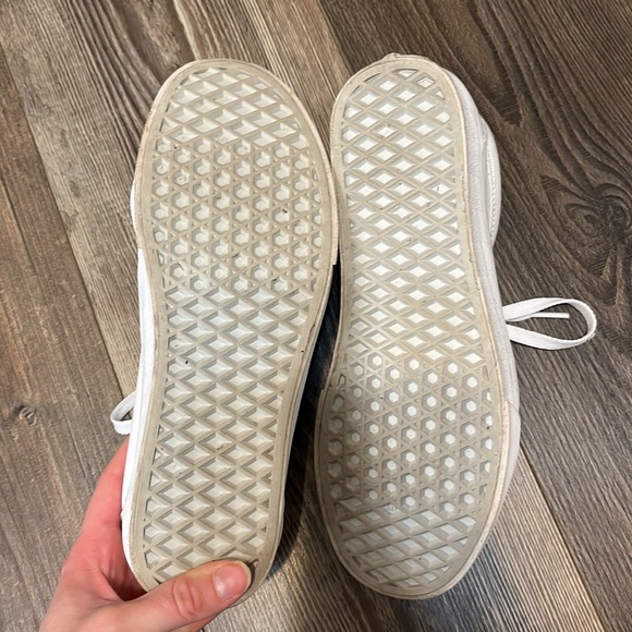 White Vans Lace Up Sneakers - Picture 4 of 7